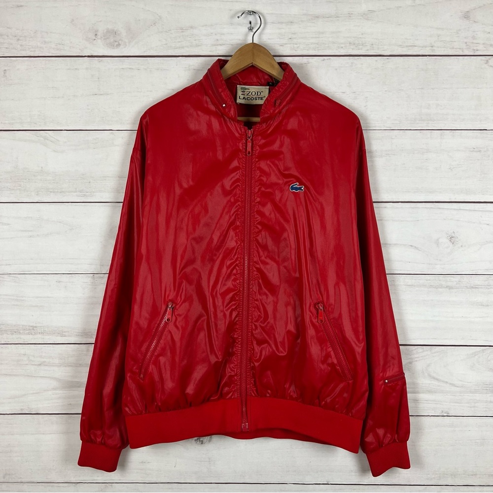 Vintage 80s Lacoste Izod Bomber Windbreaker Jacket XL